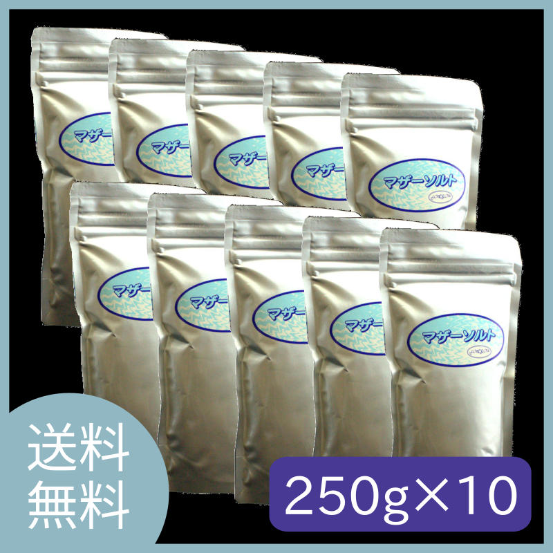 【特別価格 送料無料 マザーソルト 250ｇ×10個セット 天日塩 深層海水塩（フォーユー）】