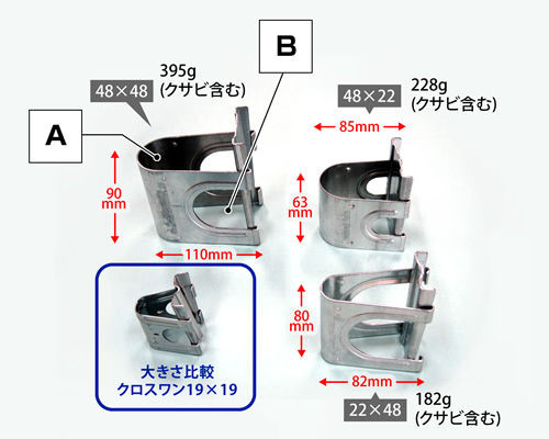クロスメタルN　48.6（足場管）サイズ
