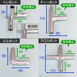 ビニールハウス パイプ 部品（妻面・棚 関係部品｜通販で買う