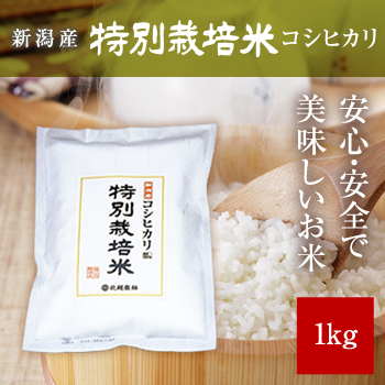 新潟産コシヒカリ 特別栽培米1kg 令和7年産