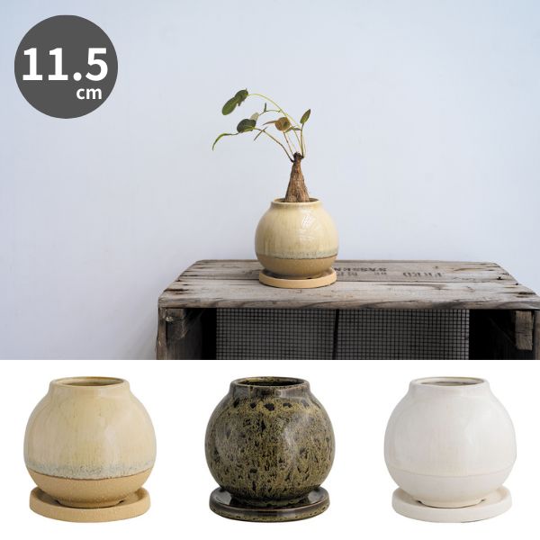 THELO 陶器植木鉢1点物 インテリア鉢/陶器鉢/BOEX】フロスト ボール Φ20cm （HO-2920)