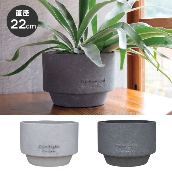 インテリア鉢 陶器鉢 Gees ポットガーデン ストレート 22cm Ep 10