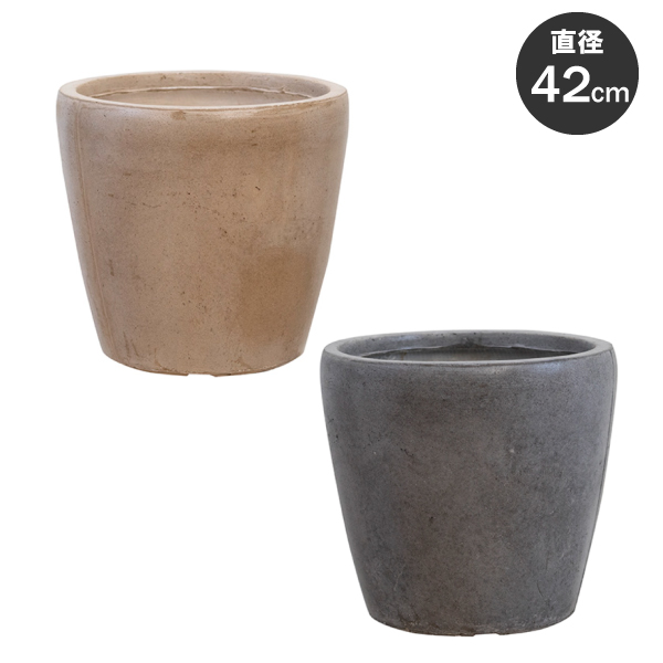 ファイバークレイ製／植木鉢】 ファントム ラウンド Φ42 （GA-2042）