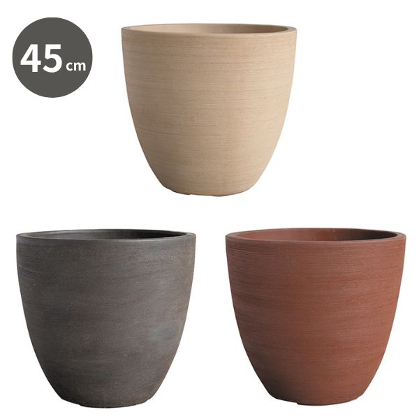 テラコッタ／植木鉢／素焼鉢】レジスト ラウンド Φ45cm (HH-RS0345)