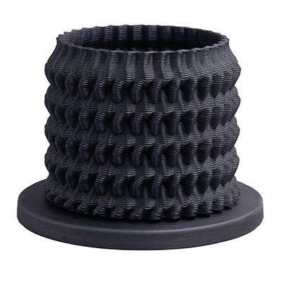 インテリア鉢／室内用植木鉢／陶器鉢／黒鉢】ラミン07 ブラック