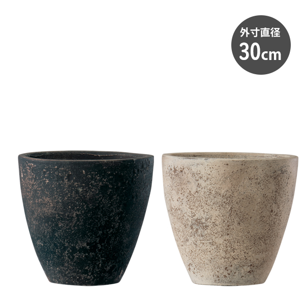 テラコッタ／植木鉢／素焼鉢／アンティーク鉢】フリット エッグ 23cm