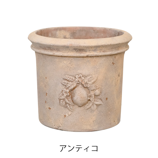テラコッタ／植木鉢／素焼き鉢】リモーネ ラウンド 35cm (EB-RR3530)