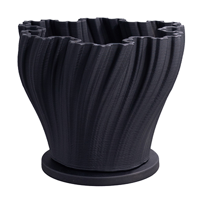 インテリア鉢／室内用植木鉢／陶器鉢／黒鉢】ラミン01 ブラック