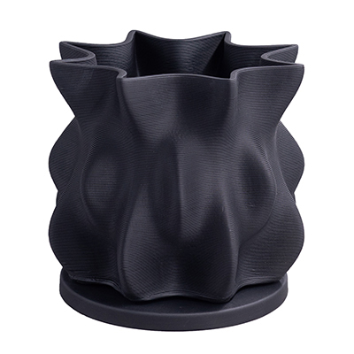 インテリア鉢／室内用植木鉢／陶器鉢／黒鉢】ラミン05 ブラック