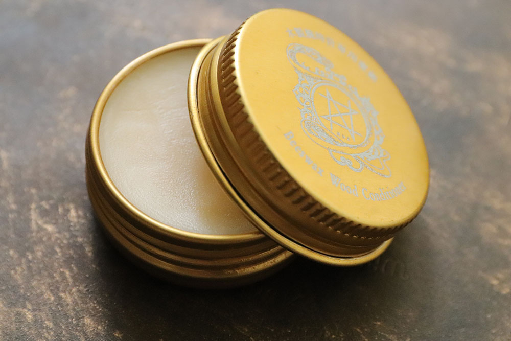 【メンテ用蜜蝋つき】NOZ　セラフィナイト 木製腕時計専用蜜蝋クリーム 30g（15g×2個） 天然石×天然木 唯一無二の