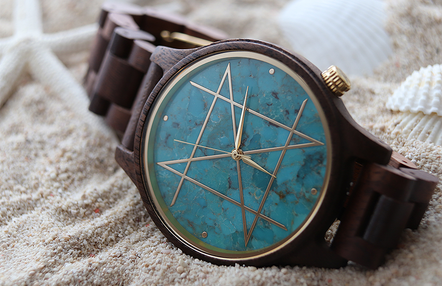 Quartz Model / Turquoise Natural Walnut Band NOZ natural