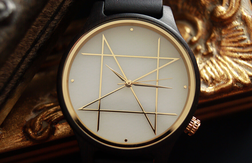 Quartz Model / White Jade Natural Ebony Band