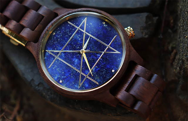 Quartz Model / Lapis Lazuli Natural Walnut Band