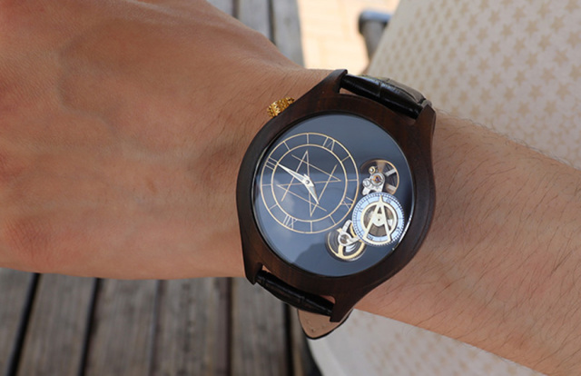 Double Movement Model / Onyx Natural Ebony Case Top-Grain