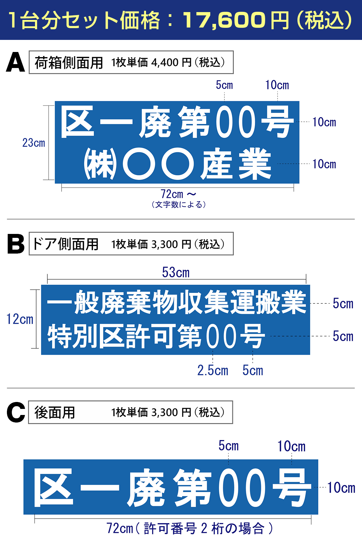 東京23区一般廃棄物収集運搬業カッティングシート