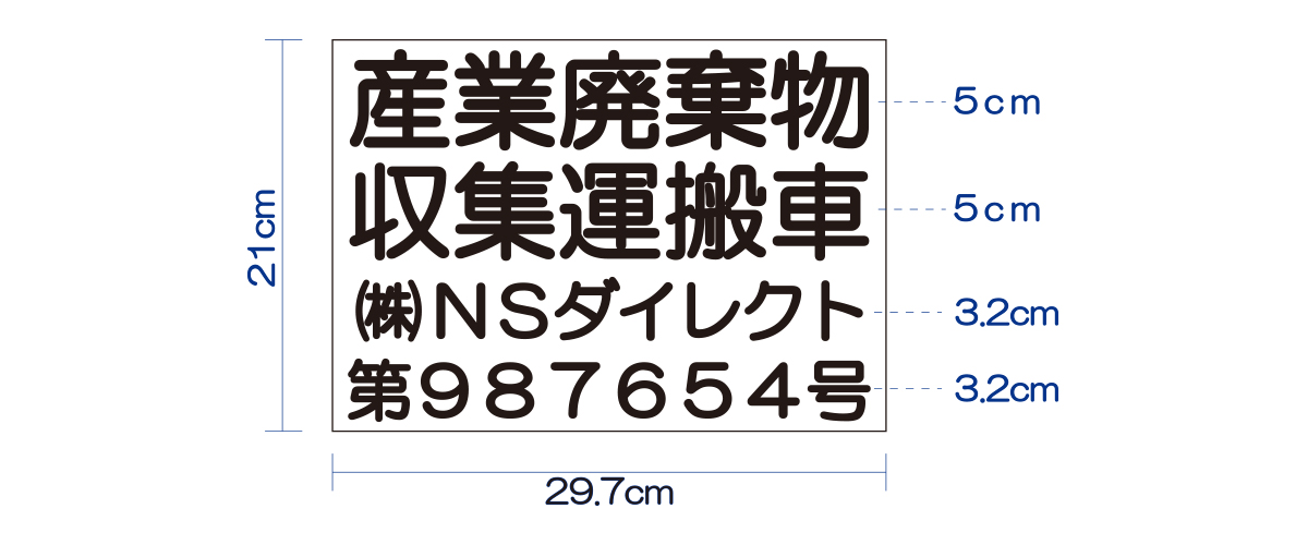 許可業者用A4サイズ マグネットシート