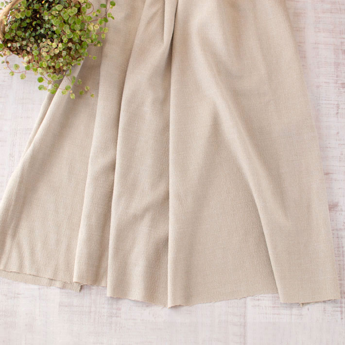 【布帛】上品なくったりツイード調クロス（グレージュ）オーダーカット