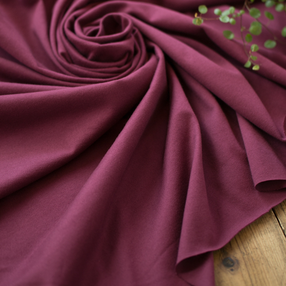 【ニット】40/2 クラシック天竺（ボルドー）　オーダーカット