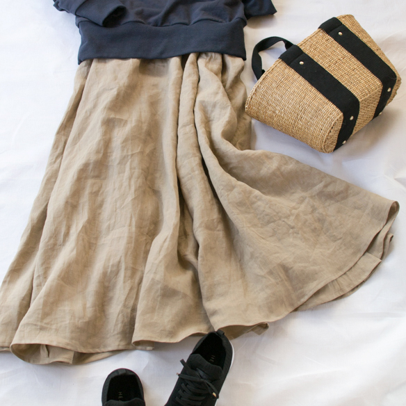 布帛 やわらかふんわりリネン クッキーベージュ オーダーカット