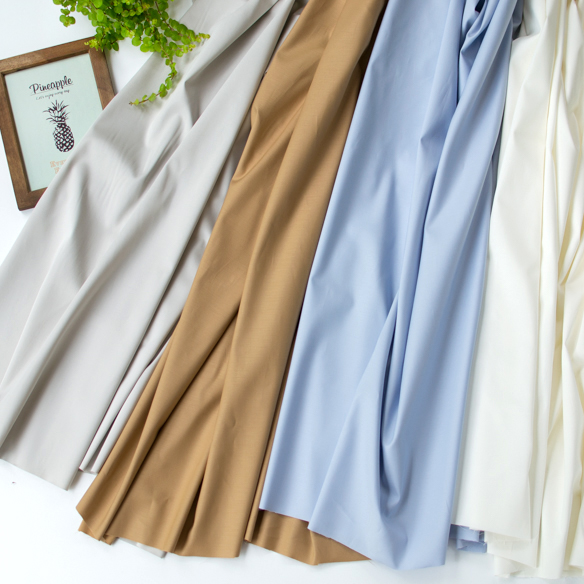 布帛 コットン サテンストレッチ スイートピー加工 ４色 オーダーカット