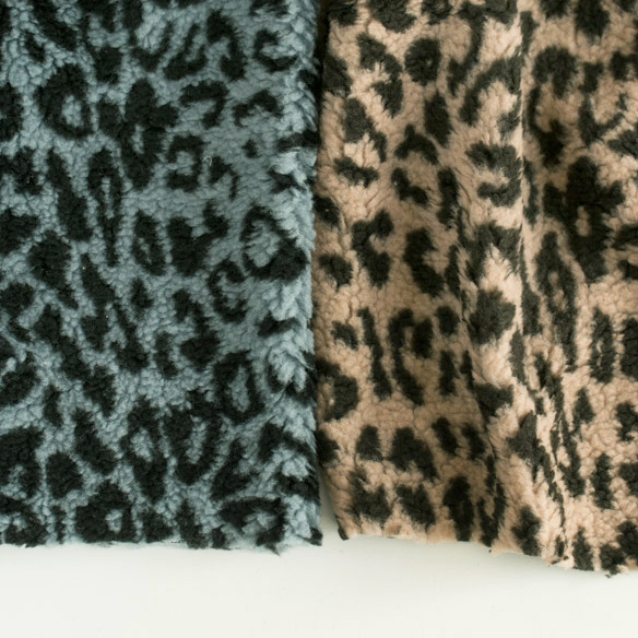 【ボア】イタリー製ヒョウ柄ボア（２色展開）オーダーカット