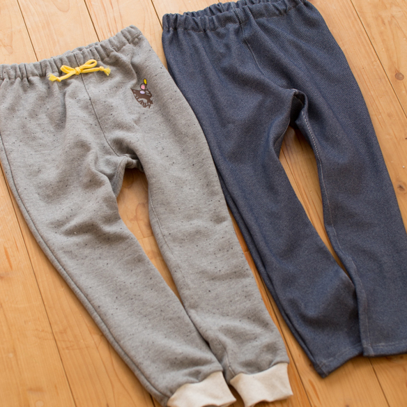【プレゼントパターン】キッズ・細みでほんのすこしサルエルなパンツ（110～130サイズ）