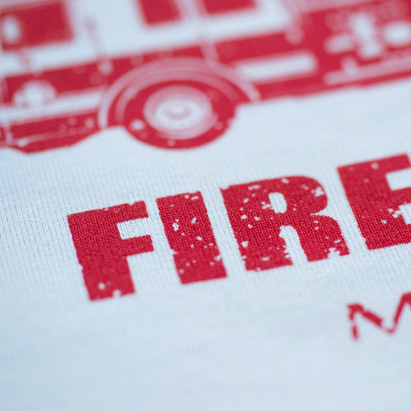 【アートファブリック】FIRE TRUCK(ベース:クラシック天竺)