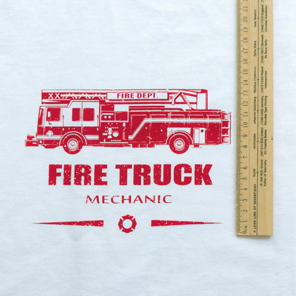 【アートファブリック】FIRE TRUCK(ベース:クラシック天竺)