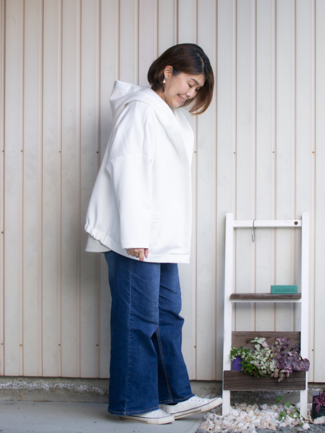 型紙・生地キット】もっちりやわらか羽織りコート（型紙：ドルマン