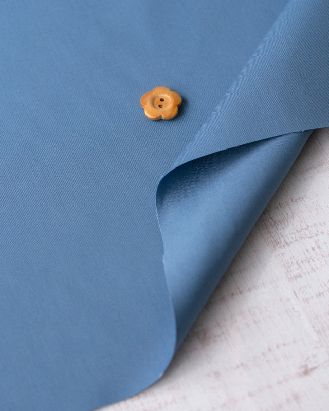 布帛】ボトムスに最適♪コットツイル（アンティークブルー）オーダーカット