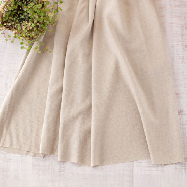 【布帛】上品なくったりツイード調クロス（グレージュ）オーダーカット