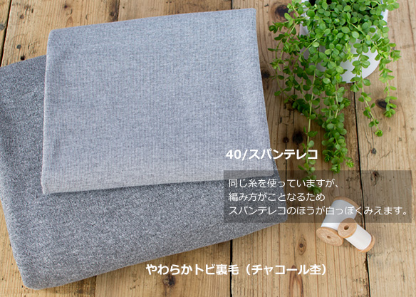 【ニット】40/スパンテレコ(チャコール)オーダーカット