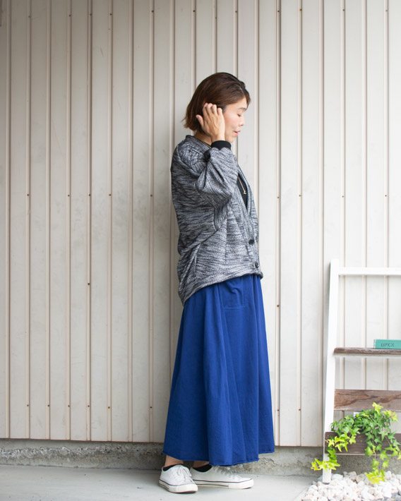 ☆3月キャンペーン5%OFF☆【型紙・生地キット】クラシック天竺で作る裾切りっぱなし簡単スカート
