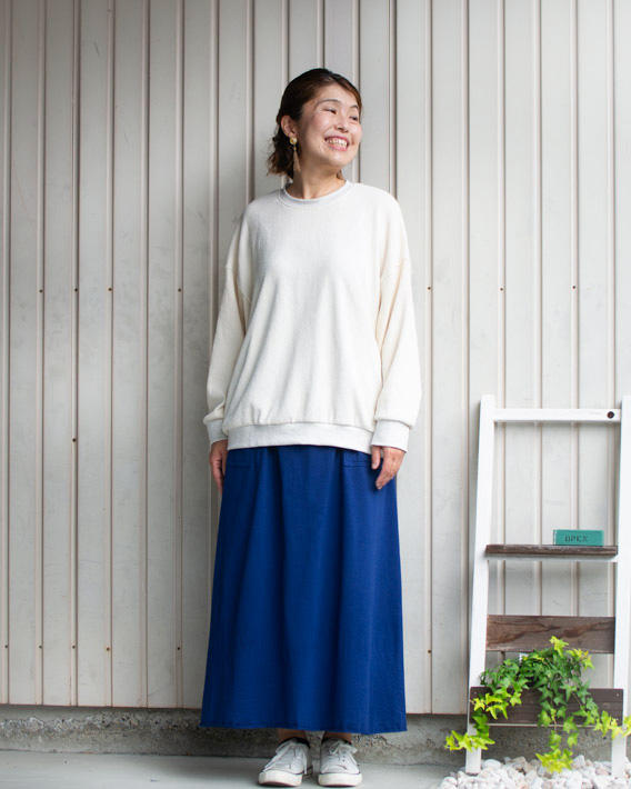 ☆3月キャンペーン5%OFF☆【型紙・生地キット】クラシック天竺で作る裾切りっぱなし簡単スカート