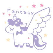 【アイロンシート】ねむねむユニコーン