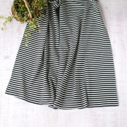 【ニット】やわらか伸びの良いボーダースパンフライス（ブラック×ホワイト）オーダーカット