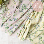 【布帛】ブラウス・スカートに♪水彩タッチのしなやかローン・ボタニカルフラワー柄（2色）オーダーカット