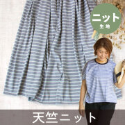 【ニット】薄手で涼しい♪ミジンマルチボーダー天竺　オーダーカット