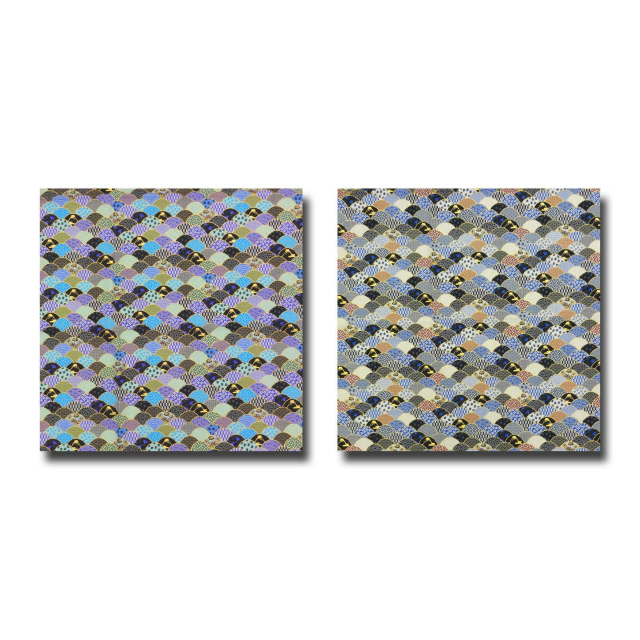 1m単位切り売り 和柄 和調プリント 金襴 青海波に富士山 2色あります生地 布 布地 シーチング シーチング生地 金らん 金粉 青海波 富士山 かっこいい 男の子 女の子 コットン