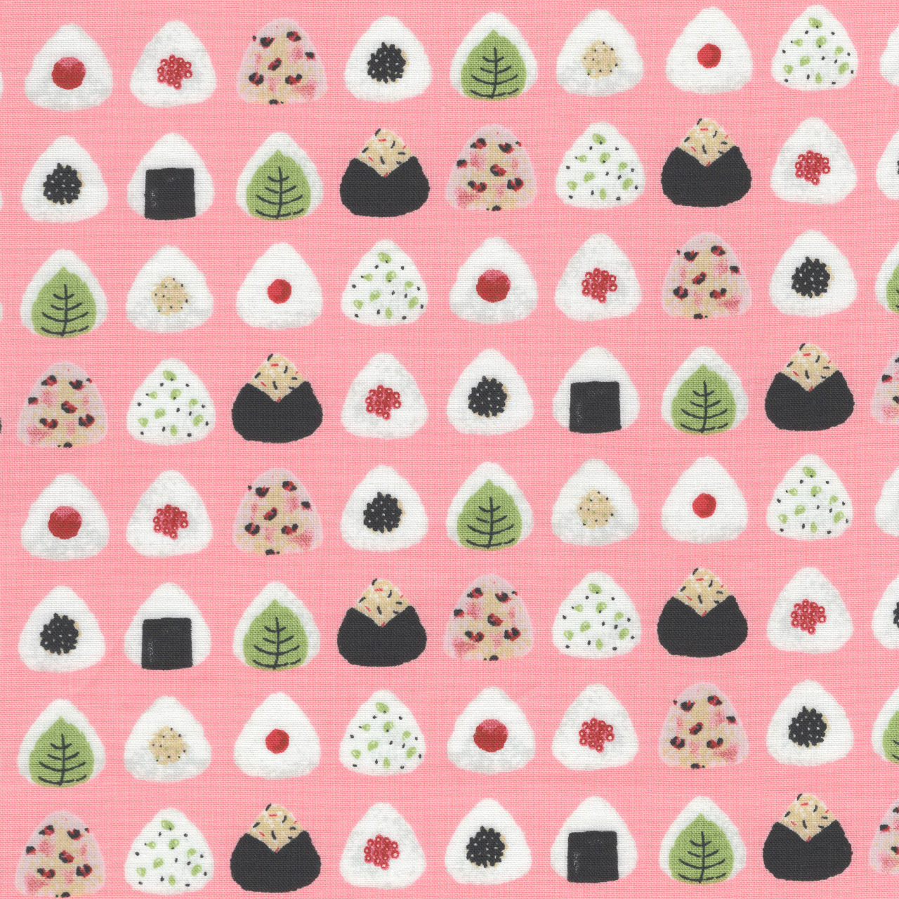 夢色百景シリーズ 1mカット済み商品 和柄 和調プリント おにぎり 生地 布 和調 シーチング 男の子 女の子 シンプル かわいい 綿 入園