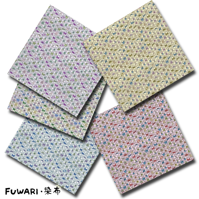 FUWARI・染布 シリーズ 1m単位切り売り スケアー プリント 小花3 5色あります 生地 布 布地 スケア 小花 小花柄 花 花柄 パッチワーク かわいい おしゃれ コットン レトロ 布地通販 北欧