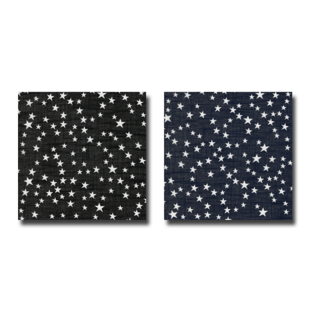 1m単位切り売り 綿麻スラブ 80番手ローン プリント お星さん 2色あります 生地 布 布地 綿麻 スラブ 星柄 80 ローン セール