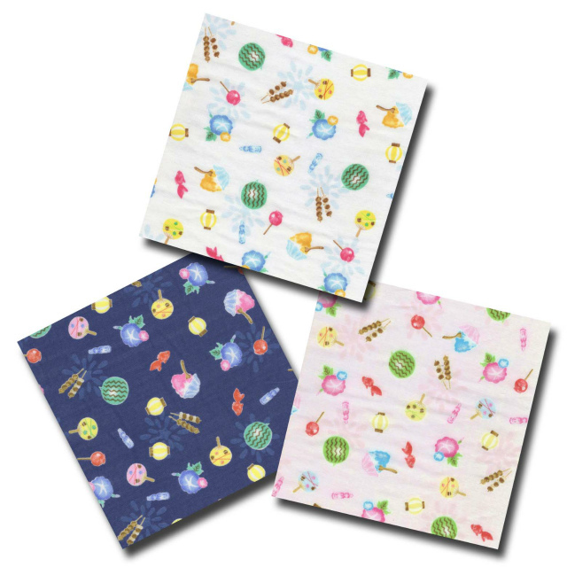 1m単位切り売り 二重ガーゼ ダブルガーゼ 夏祭り 3色あります 生地 布