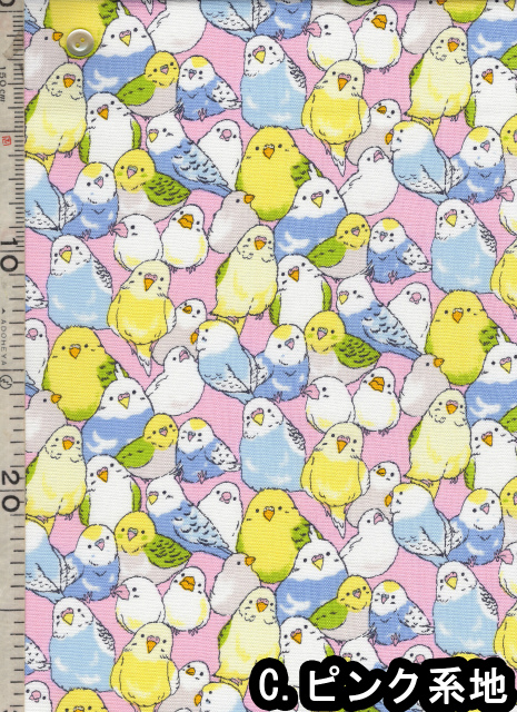 インコとスィーツパネル生地　ハンドメイド インコとスィーツパネル生地 ハンドメイド