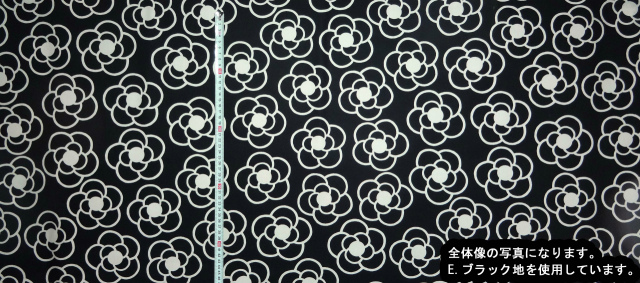 1m単位切り売り オックス プリント おっきなカメリア 6色あります  