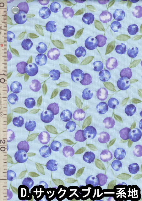 FUWARI・染布 シリーズ 1m単位切り売り オックス プリント アップル