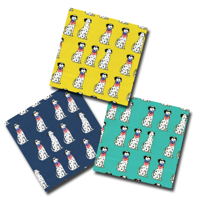 1m単位切り売り オックス プリント 第2弾 サングラス ダルメシアン 3色あります 生地 布 布地 ダルメシアン柄 犬 犬柄 アニマル アニマル柄 動物 動物柄 ショップ コットン オックス生地 かわいい 柄 かっこいい おしゃれ