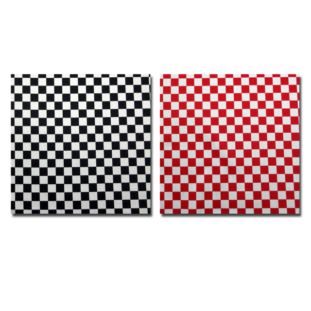 【インテリアプリント】約2cm角 チェッカーフラッグ 2色あります 1m単位で切り売りいたします