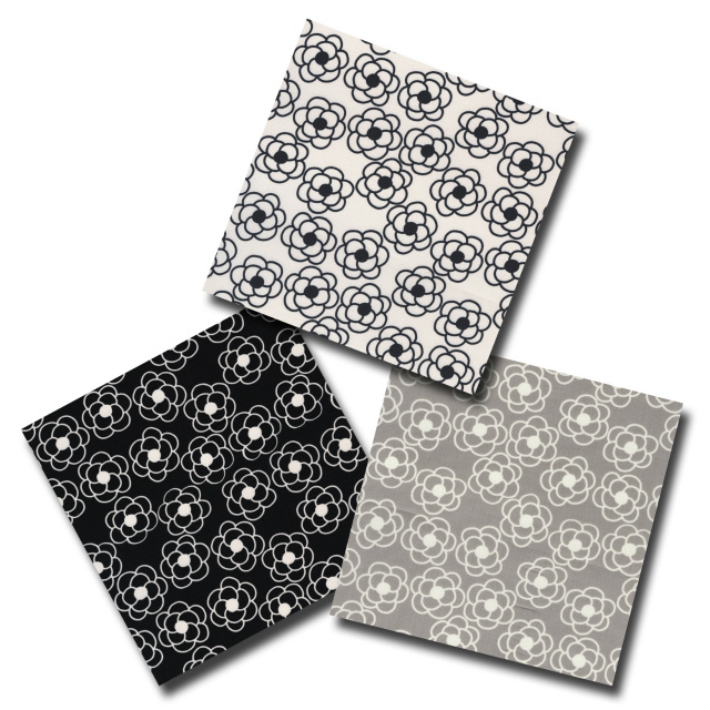 1m単位切り売り オックス プリント ランダム カメリア 3色あります 生地 布 布地 椿 椿柄 椿柄生地 コットン コットン100 花 花柄 くすみ モノトーン 大人 女の子 レトロ パッチワーク かわいい 可愛い おしゃれ セール 柄