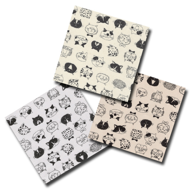 1m単位切り売り オックス プリント キャット フェイス 3色あります 生地 布 布地 ねこ柄 猫 猫柄 猫柄生地 レトロ アニマル アニマル柄 動物 動物柄 オックス生地柄物 オックス生地 柄 かわいい おしゃれ オックスフォード